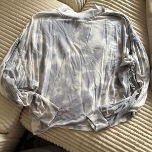 Wild Fable Silver Gray Oversized Long Sleeve Blouse